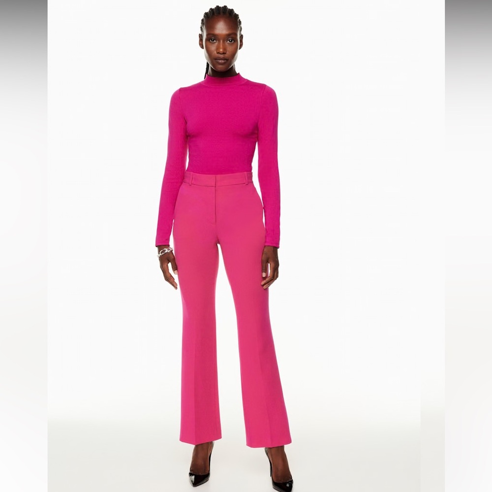 Aritzia Babaton hot pink Agency Cropped Pants